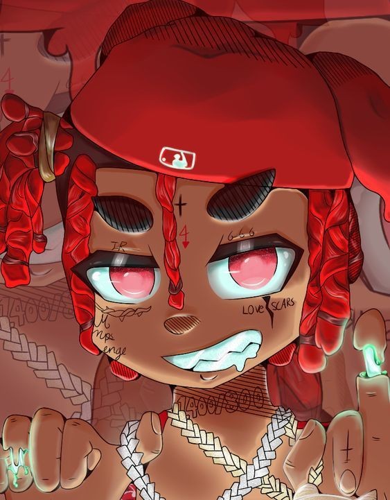 trippie redd (real life) drawn by ratkillerr