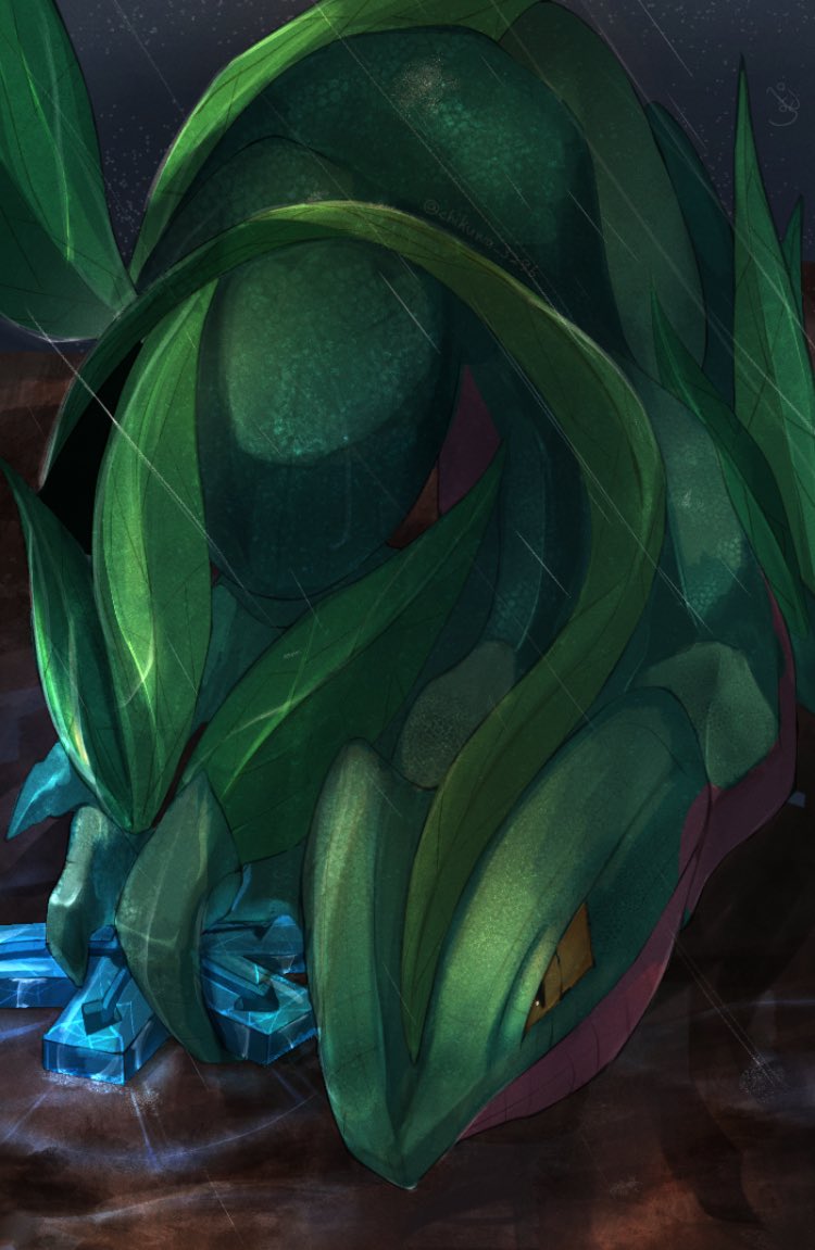 grovyle (pokemon and 2 more) drawn by pemuchi_(chikuwa_3296)