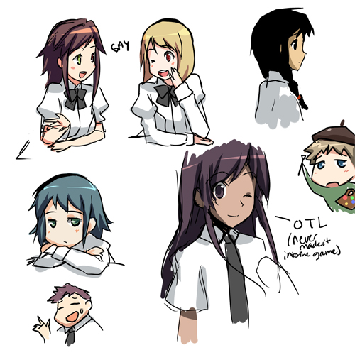 miura miki, suzuki suzu, molly kapur, maeda takashi, ooe natsume, and 2 more (katawa shoujo) drawn by weee_(raemz)