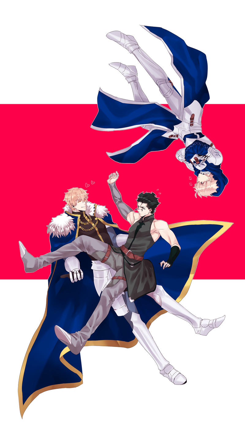 diarmuid ua duibhne, arthur pendragon, and gawain (fate and 4 more) drawn by nerd_(seouryong)
