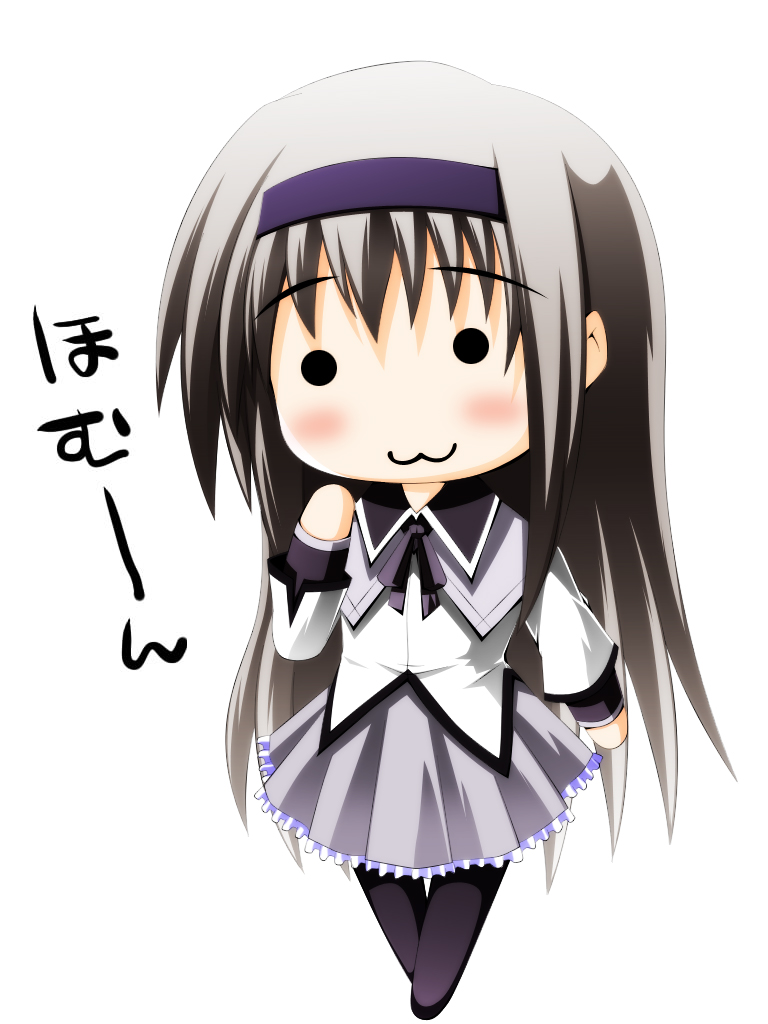 akemi homura and churuya (mahou shoujo madoka magica and 1 more) drawn by engo_(aquawatery)