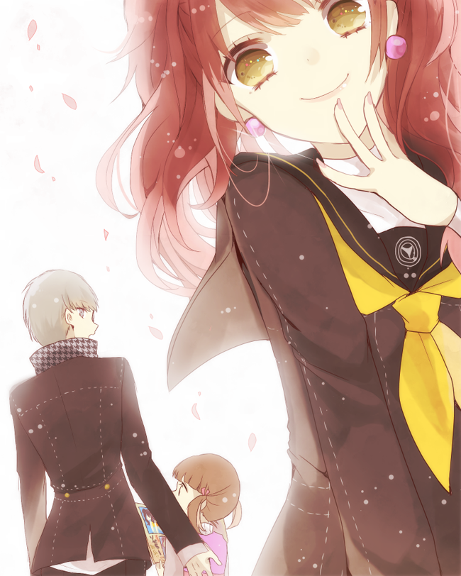 narukami yu, kujikawa rise, and doujima nanako (persona and 1 more) drawn by yae_(yae_ringo)