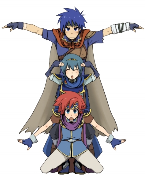 ike, marth, and roy (fire emblem and 4 more) drawn by 317_(saina)