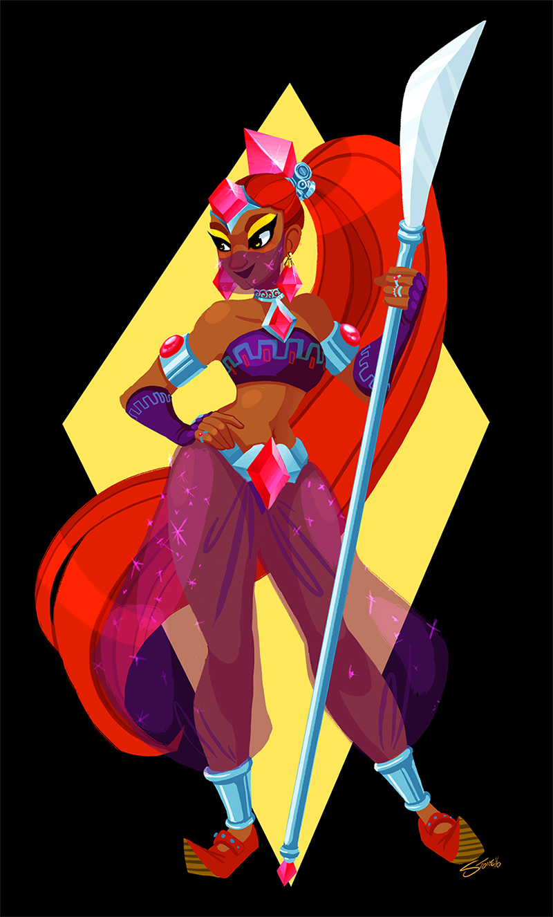 nabooru (the legend of zelda and 1 more) drawn by cassidy_stone
