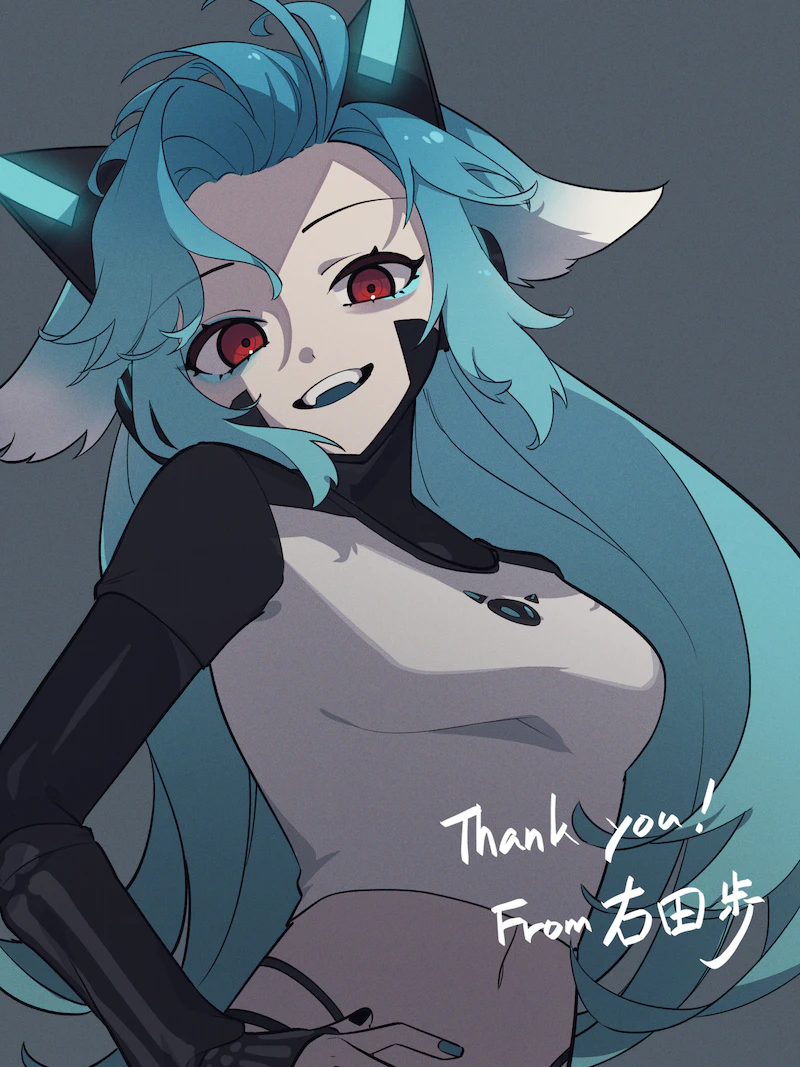 jhinxx (indie virtual youtuber) drawn by akahito_(akaironotanin)