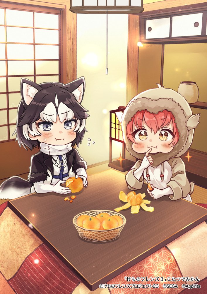 siberian husky and japanese macaque (kemono friends and 1 more) drawn by sakura_oriko