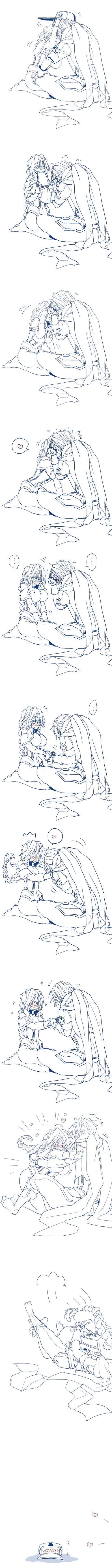 mary stuart and tenzou crossunite (kyoukaisenjou no horizon) drawn by hjm