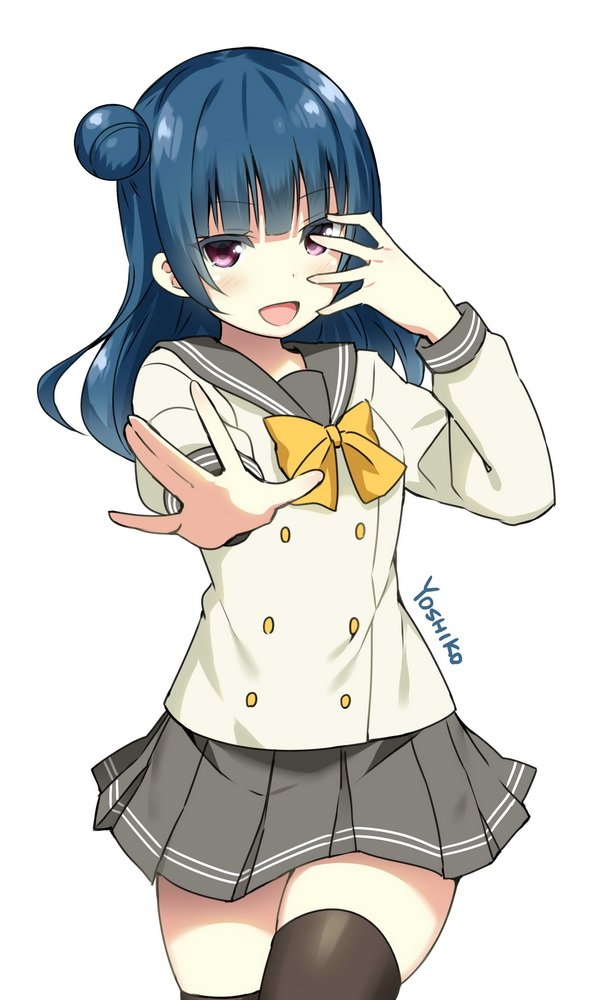tsushima yoshiko (love live! and 1 more) drawn by sky-freedom