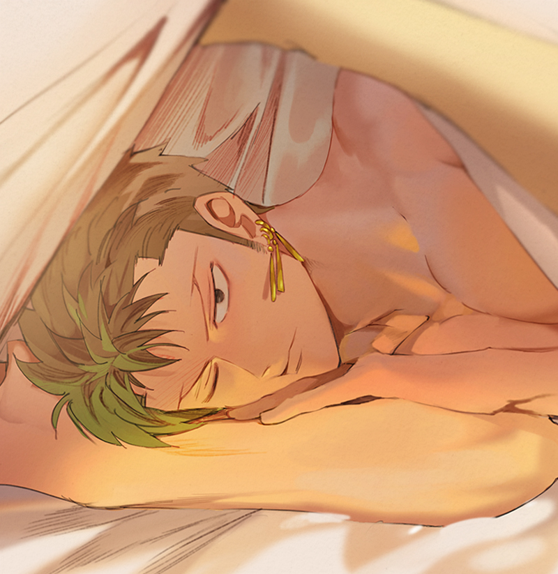 roronoa zoro (one piece) drawn by runa_(nori31291404)