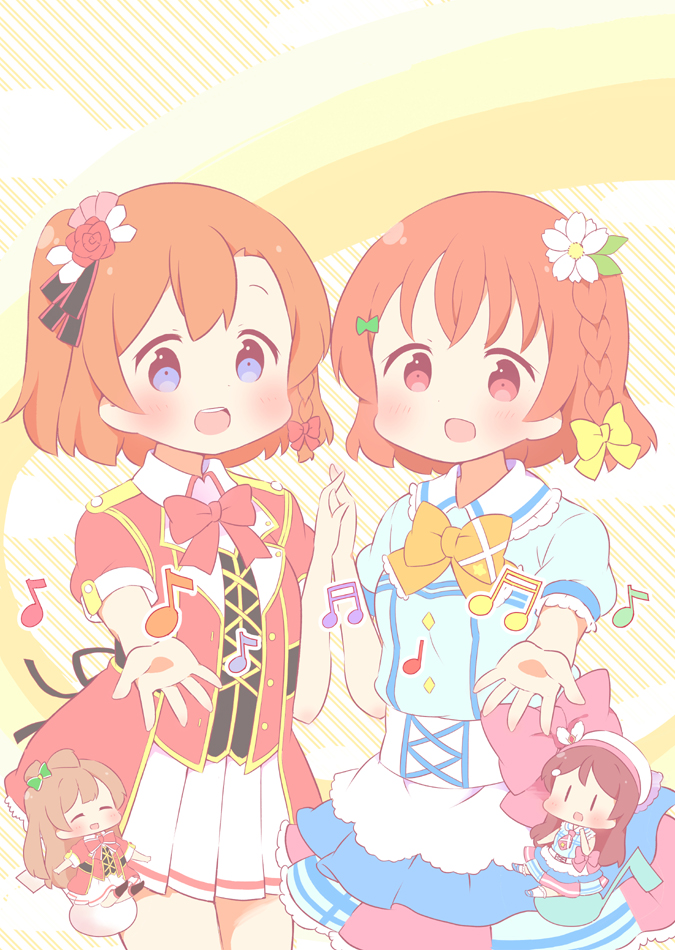 minami kotori, kosaka honoka, sakurauchi riko, and takami chika (love live! and 2 more) drawn by saku_usako_(rabbit)