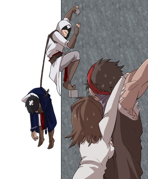 altair ibn la-ahad, malik al-sayf, prince, and elika (assassin's creed and 1 more) drawn by daltucia