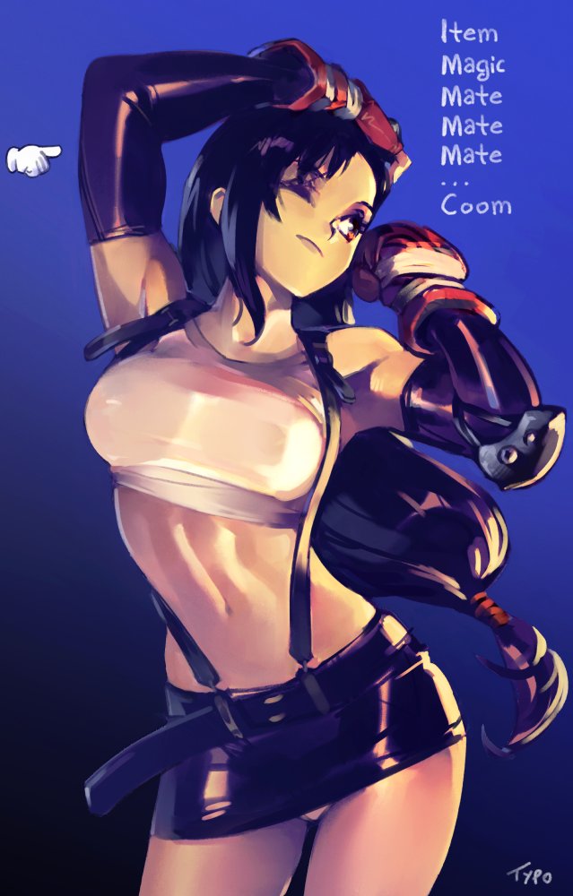 tifa lockhart (final fantasy and 2 more) drawn by optionaltypo