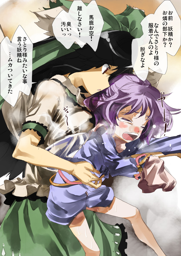 komeiji satori and reiuji utsuho (touhou) drawn by yohane