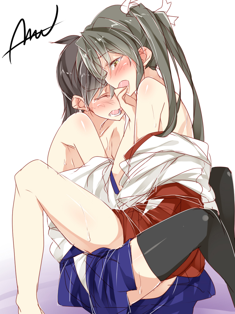 kaga and zuikaku (kantai collection) drawn by mtu_(orewamuzituda)