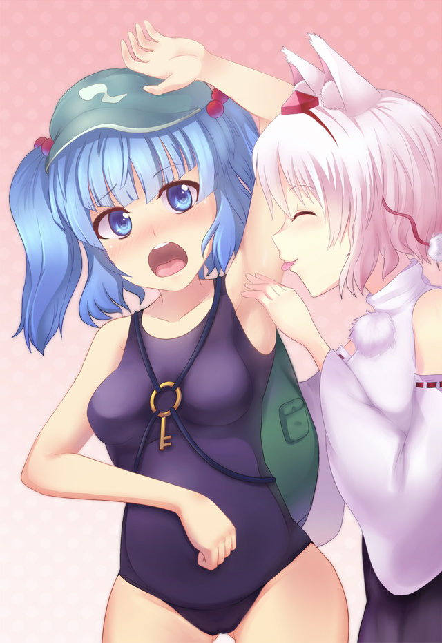 inubashiri momiji and kawashiro nitori (touhou) drawn by greave_(asterism)