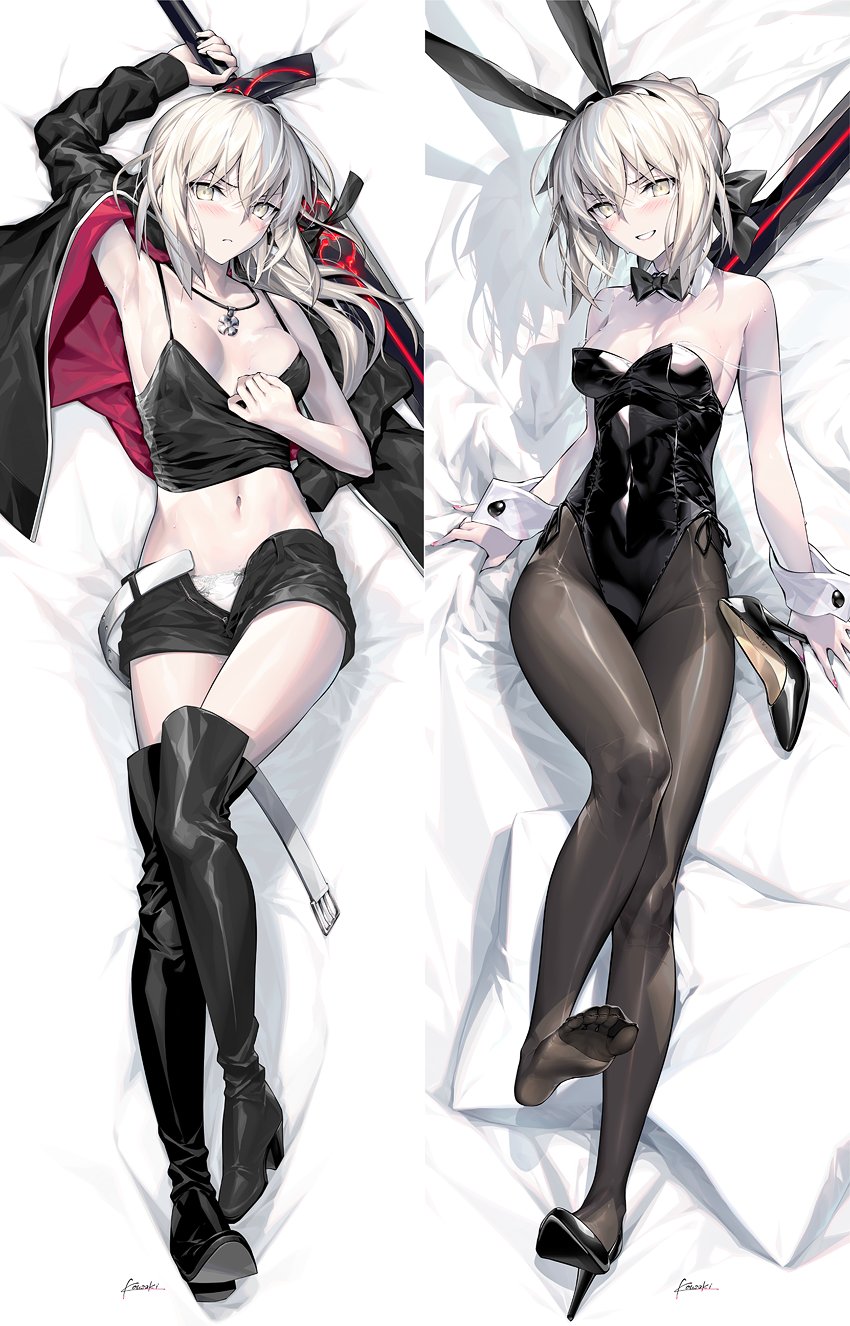 artoria pendragon and saber alter (fate and 1 more) drawn by kousaki_rui