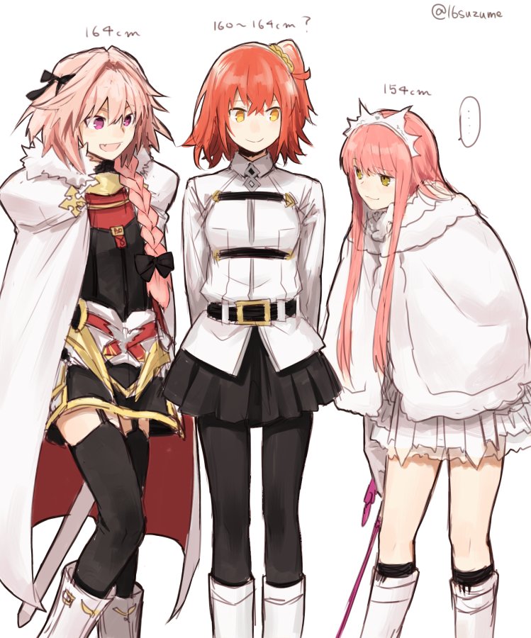 fujimaru ritsuka, astolfo, and medb (fate and 2 more) drawn by somemiya_suzume