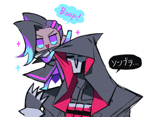 sombra and reaper (overwatch and 1 more) drawn by shoki_kaikei