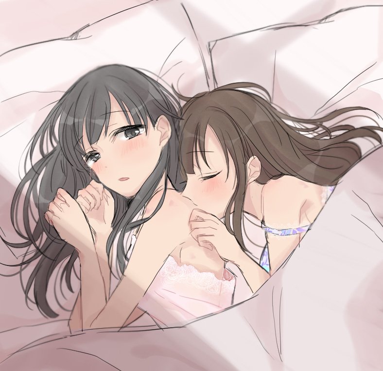 kobayakawa sae and mizumoto yukari (idolmaster and 1 more) drawn by ajiwo