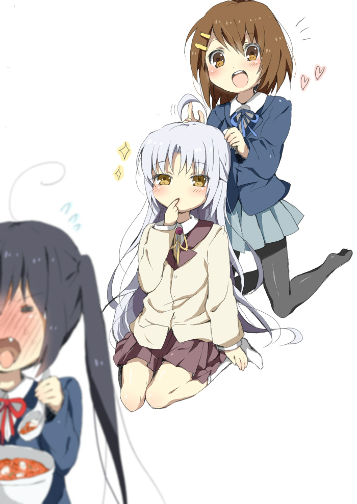 nakano azusa, hirasawa yui, tachibana kanade, and hanazawa kana (k-on! and 1 more) drawn by migu_(migu_room)