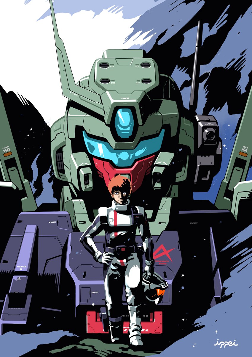 amuro ray and jeddah (gundam and 2 more) drawn by gyoubu_ippei