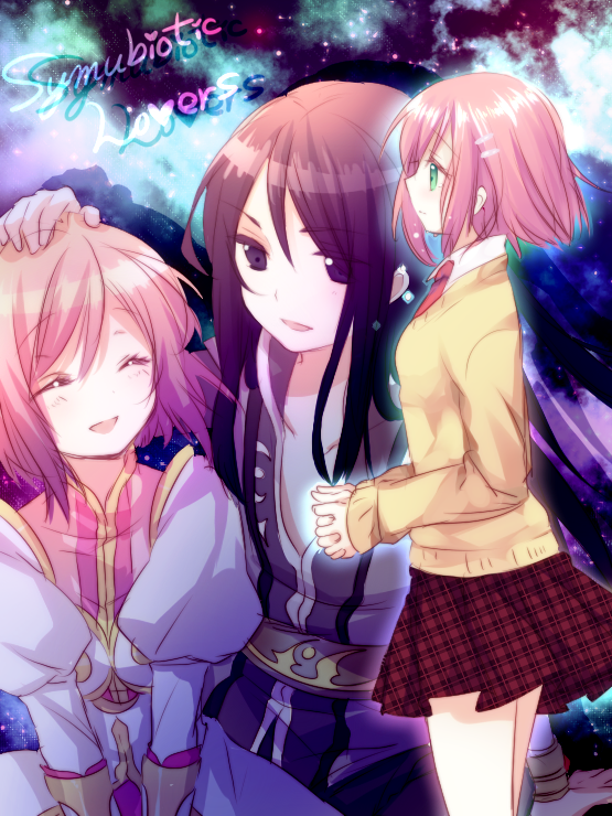 yuri lowell and estellise sidos heurassein (tales of and 1 more) drawn by riichu