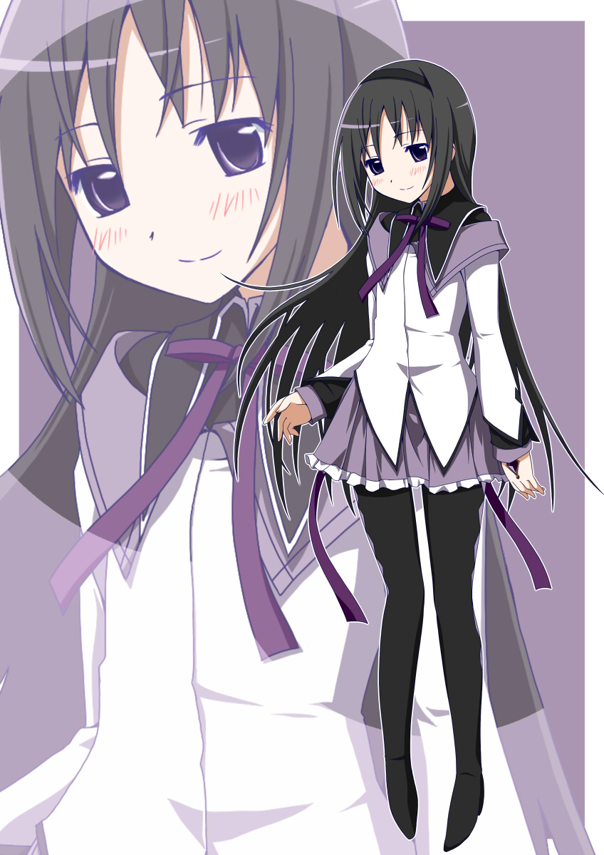 akemi homura (mahou shoujo madoka magica) drawn by nishina