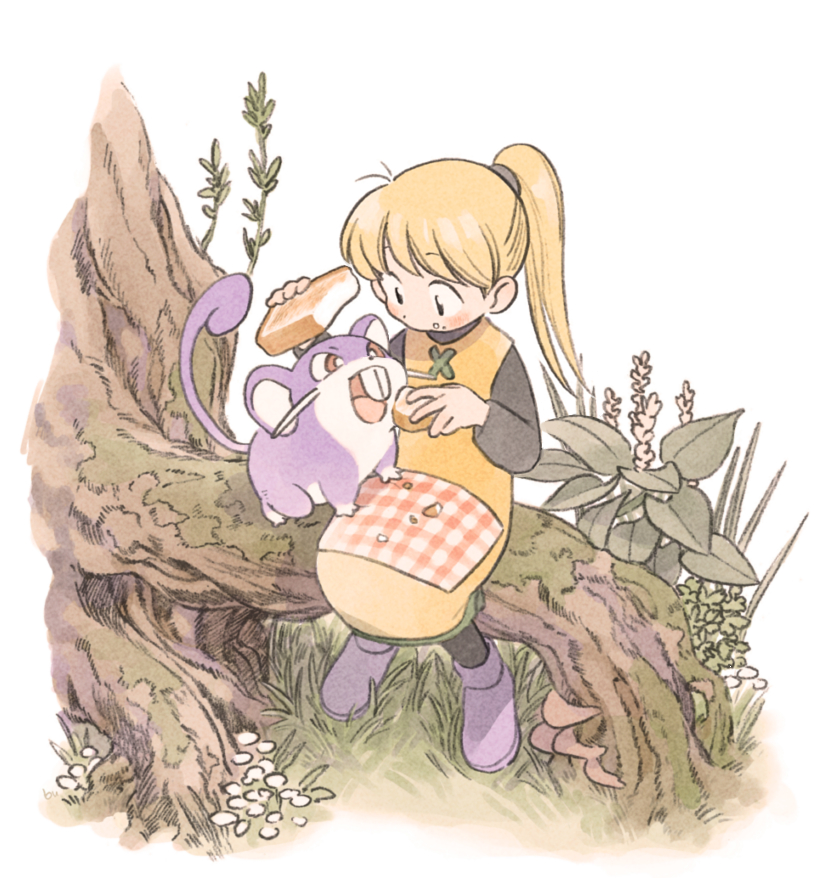 yellow and rattata (pokemon and 1 more) drawn by seirakun3