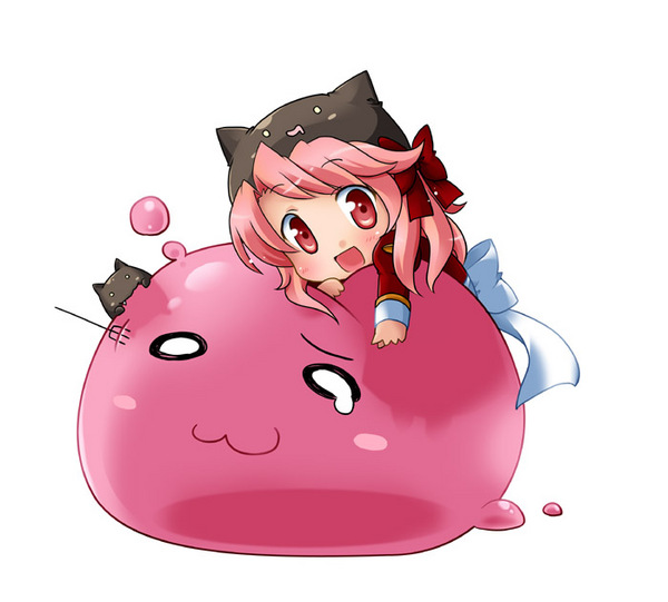 high priest, poring, and deviruchi (ragnarok online) drawn by sakura_yuu_(sakurairo)