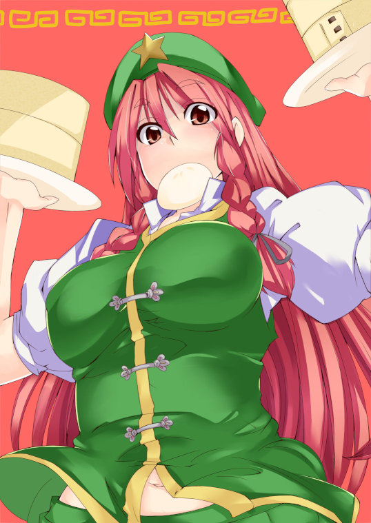 hong meiling (touhou) drawn by inuwi_(yokose_y)