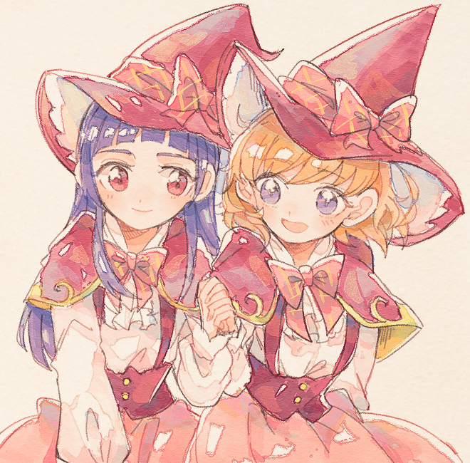 asahina mirai and izayoi liko (precure and 1 more) drawn by itomugi-kun