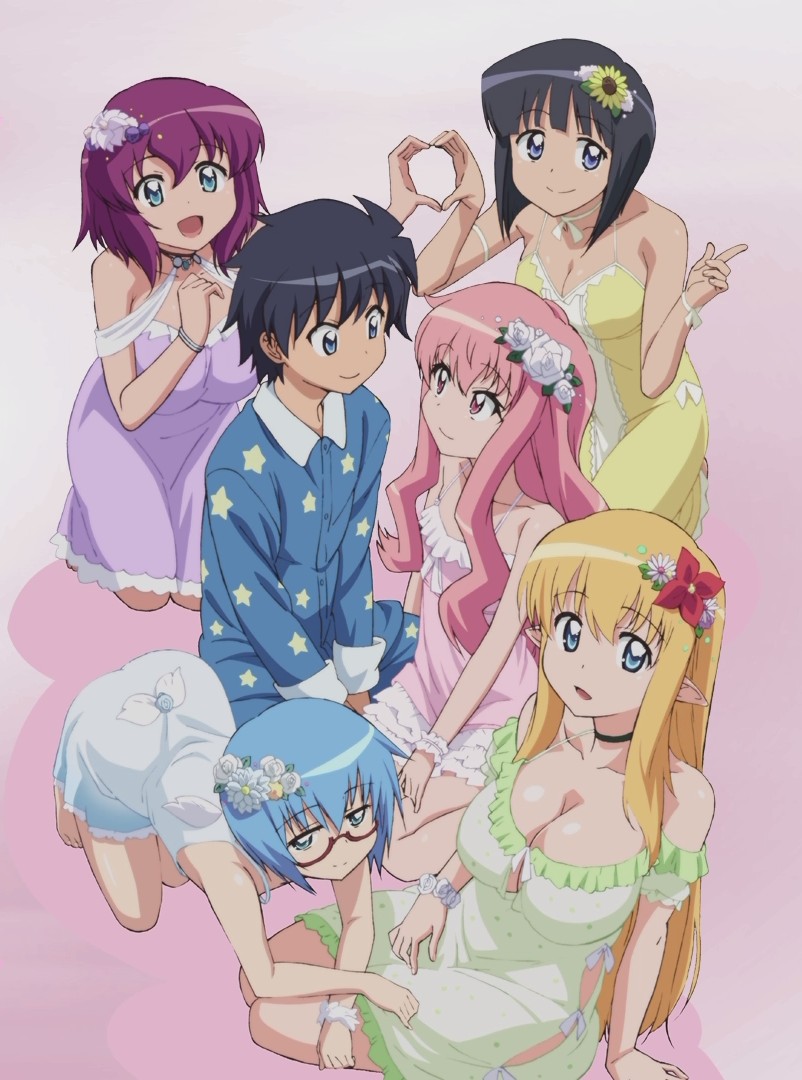 louise francoise le blanc de la valliere, tiffania westwood, tabitha, siesta, hiraga saito, and 1 more (zero no tsukaima) drawn by fujii_masahiro