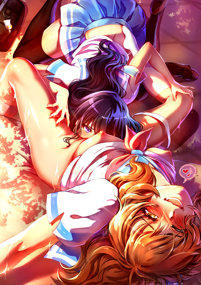 oumae kumiko and kousaka reina (hibike! euphonium) drawn by cherry_in_the_sun