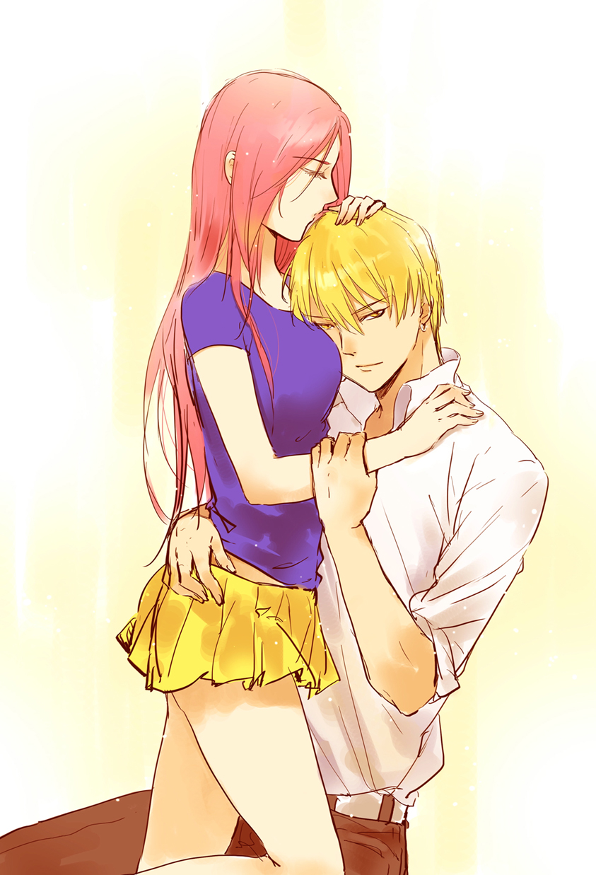 kise ryouta and momoi satsuki (kuroko no basuke) drawn by yasai_(getsu)