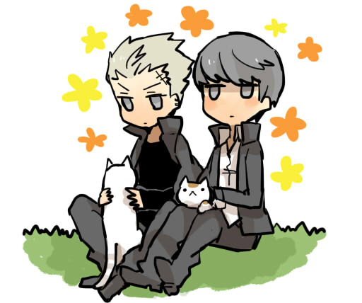 narukami yu and tatsumi kanji (persona and 1 more) drawn by tarako_supa
