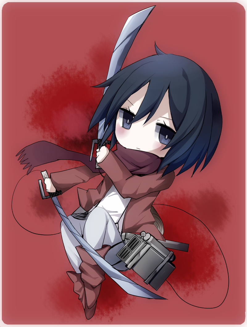 mikasa ackerman (shingeki no kyojin) drawn by yamada_pika