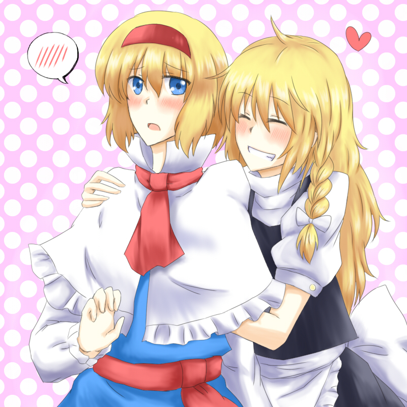 kirisame marisa and alice margatroid (touhou) drawn by bounami