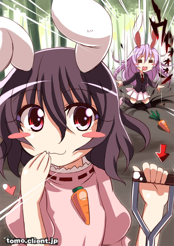 reisen udongein inaba and inaba tewi (touhou) drawn by kitahara_tomoe_(kitahara_koubou)