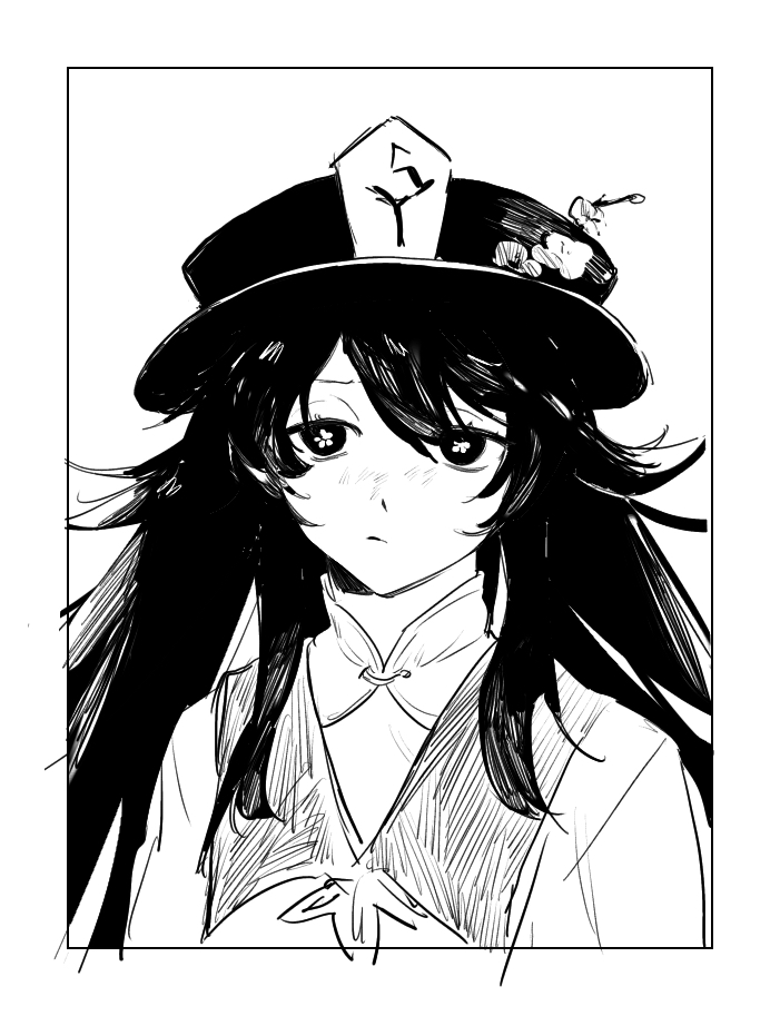 hu tao (genshin impact) drawn by wabi_(ha_bi_13)