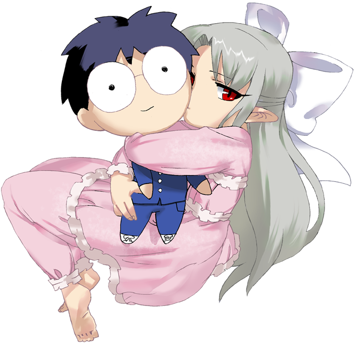 tohno shiki and white len (tsukihime and 2 more)