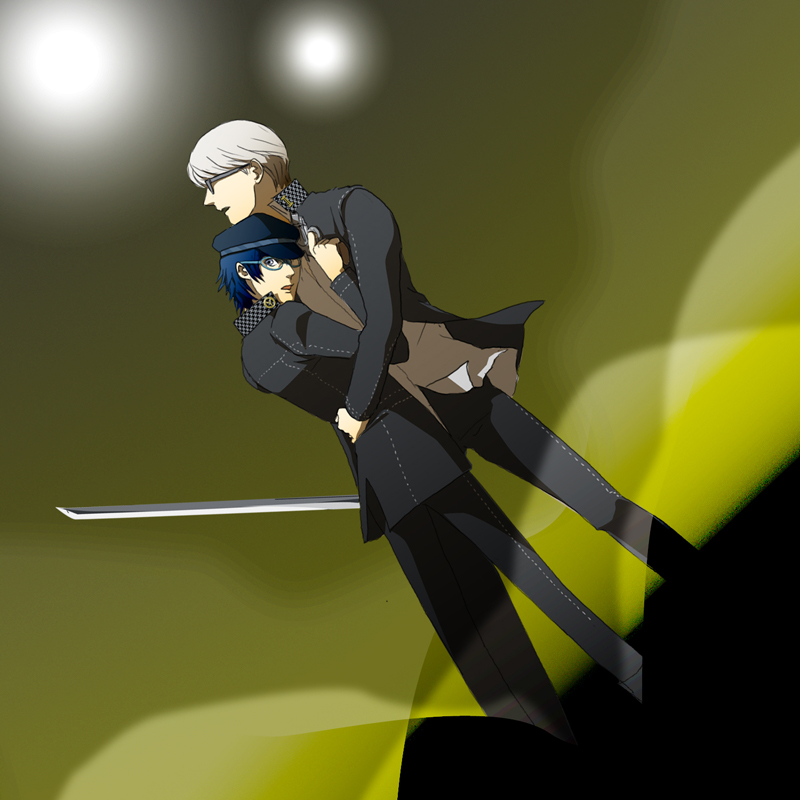 narukami yu and shirogane naoto (persona and 1 more) drawn by gb_(doubleleaf)