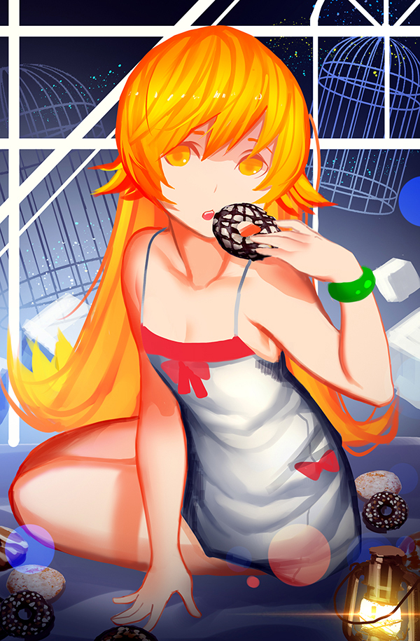 oshino shinobu (monogatari and 1 more) drawn by xiaoshou_xiansheng
