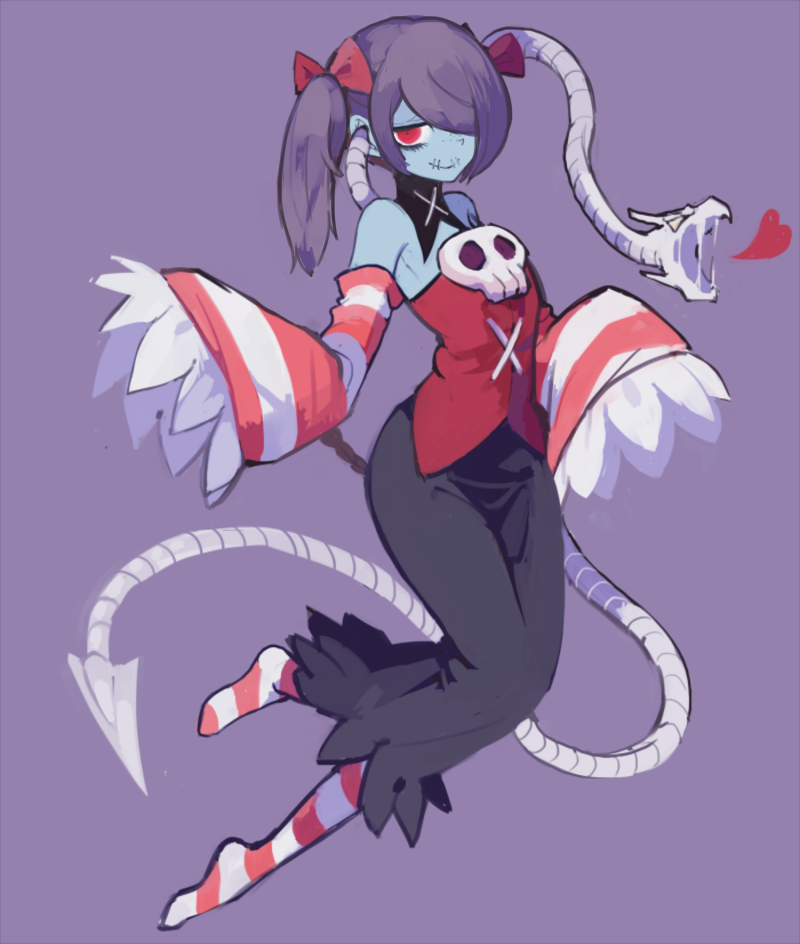 squigly and leviathan (skullgirls) drawn by sheep_(ss-she-ep)