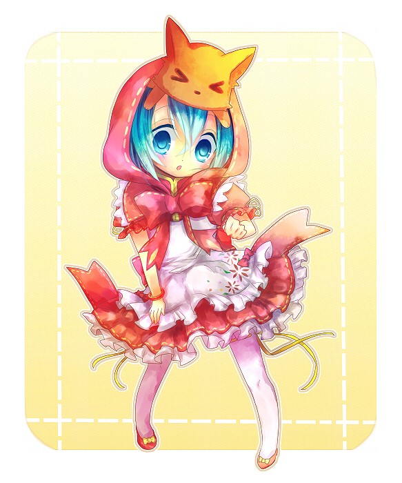 hatsune miku and little red riding hood (vocaloid and 3 more) drawn by kairi_(oro-n)