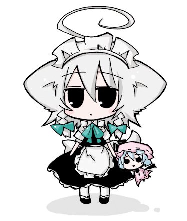 remilia scarlet, izayoi sakuya, and inu sakuya (touhou) drawn by nejikirio