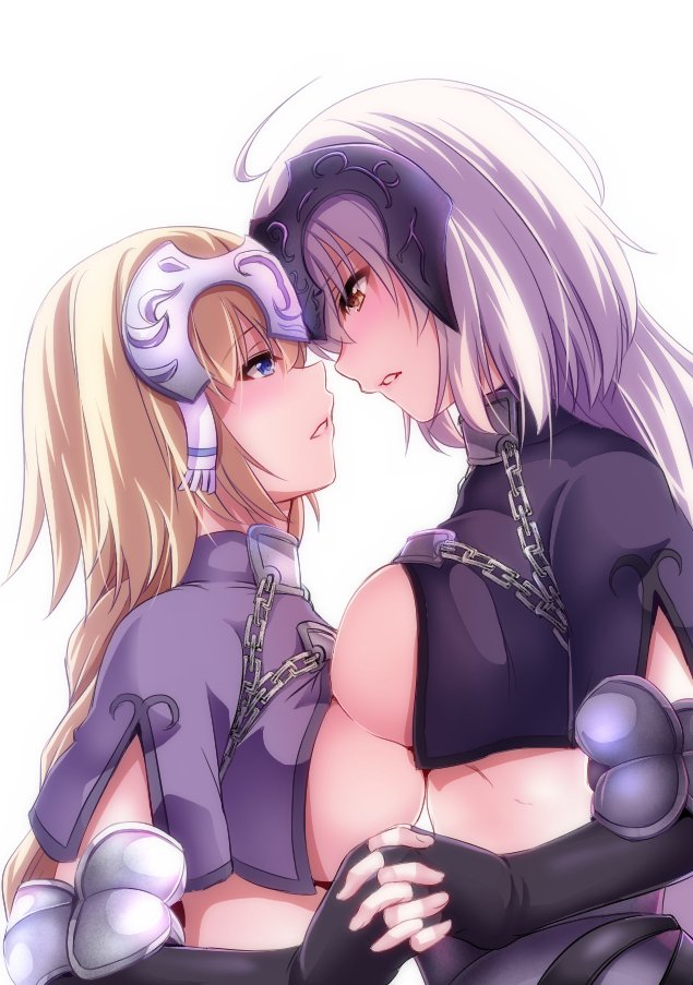 jeanne d'arc and jeanne d'arc alter (fate and 1 more) drawn by hakomaru_(pandora_box)