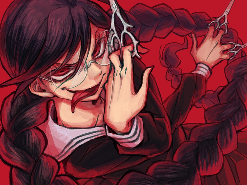 fukawa toko and genocider shou (danganronpa and 1 more) drawn by panier2
