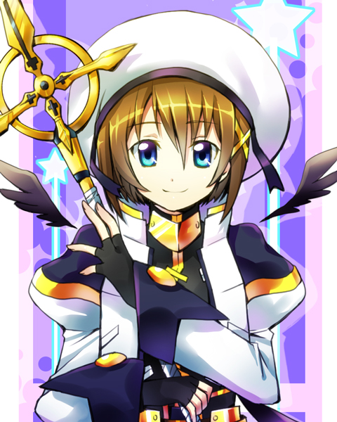 yagami hayate and schwertkreuz (lyrical nanoha and 2 more) drawn by akiyama4141