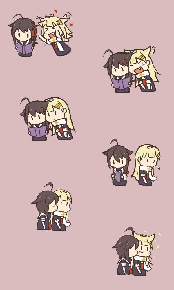 shigure, yuudachi, shigure kai ni, and yuudachi kai ni (kantai collection) drawn by kanako_(gentsuki)