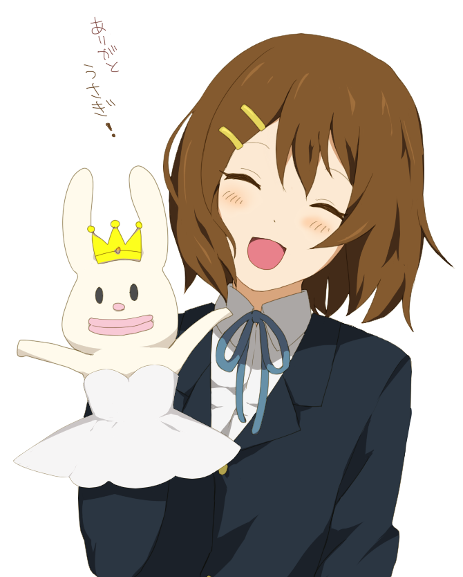 hirasawa yui and arigato usagi (k-on! and 1 more) drawn by sumaki_(syukura)